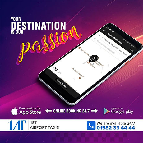 Luton Airport Taxis App booking, visit our online booking page today.