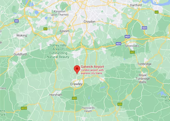 Map And Directions To Gatwick Airport