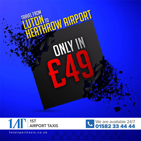 Getting late to the airport? Hop in as we provide safe and affordable airport taxis from Luton.