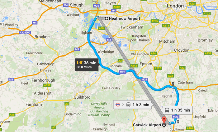 How Can I Get to Heathrow from Gatwick?