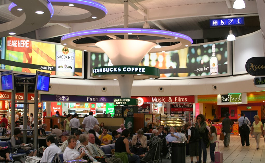 Shops in departure lounge