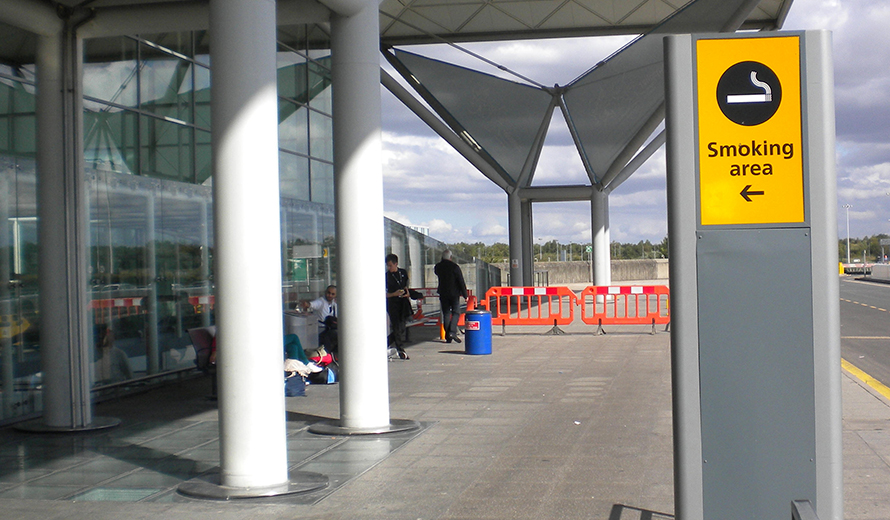 Smoking at Stansted Airport