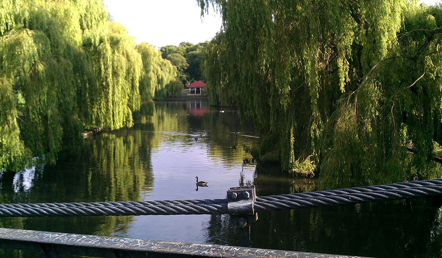 The lake is the centre-piece of the park