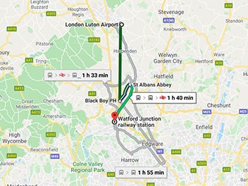 Watford Junction From London Luton Airport By Train